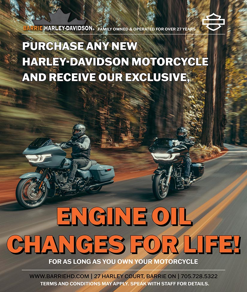 Oil Changes for Life at Barrie Harley-Davidson!